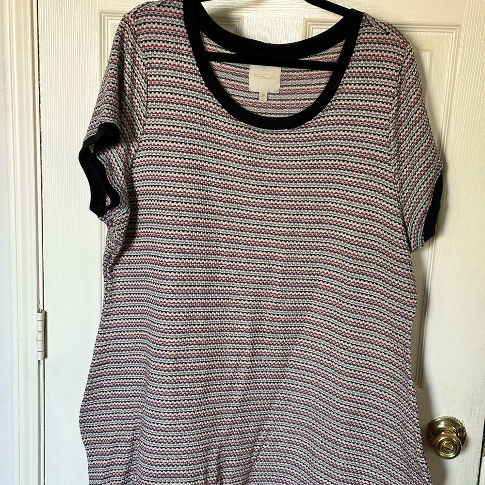Modcloth Multicolor Striped Shirt Dress 3x